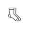 Pair of socks line icon