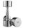 A pair of steel chrome dumbbells, weighing 5 kilograms, stands on a white background, isolate