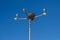 Pair of storks nesting on top of a street lamp in Faro, Algarve, Portugal.