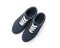 Pair of stylish new shoes on white background