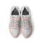 Pair of stylish sneakers on white background