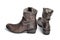 Pair of traditional cowboy boots retro tone