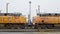 Pair of Union Pacific locomotives at the Seattle Argo Yard