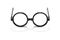 Pair of vintage reading spectacles on white