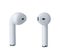 Pair of white wireless earbuds