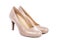 Pair of Women`s Nude High Heel Pumps