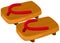 Pair of wooden clog