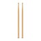 Pair of wooden drum sticks 3d vector object isolated on white, drummer musical equipment