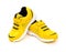 Pair of yellow sporty shoes for kid