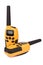 Pair of yellow walkie talkie isolated