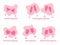 Pairs of two glasses cheers, flat icon pink vector simple illustration