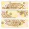 Paisley batik background. Set of three abstract ethnic cards.