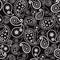 Paisley black and white seamless pattern