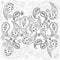 Paisley black and white wallpaper background pattern