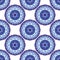 Paisley boho indigo blue fashion style design for seamless pattern background