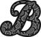 Paisley capital letter b