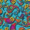 Paisley colorful seamless pattern