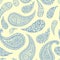 Paisley pattern background, pastel floral ornament