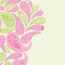 Paisley pink and green background,  floral abstract design pattern, indian art ornament