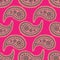 Paisley on pink-Paisley Dreams seamless repeat pattern in green,blue,yellow and pink.