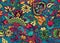 Paisley. Seamless Textile floral pattern with oriental paisley ornament