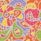 Paisley seamless whimsical pattern