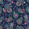 Paisley style luxury seamless pattern