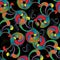 Paisleys seamless pattern. Abstract colorful background wallpaper. Bright endless ornament with multicolor paisley flowers.