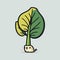 Pak Choi Vegetable Cute Playful Flat Icon by Generative AI