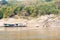 Pakbeng, Laos - Mar 03 2015: Slow boat cruise on the Mekong River. Popular tourist adventure trip by slow boat from Huay Xai to Lu