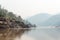 Pakbeng, Laos - Mar 04 2015: Slow boat cruise on the Mekong River. Popular tourist adventure trip by slow boat from Huay Xai to Lu