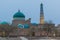 Pakhlavan Makhmoud Mausoleum and Islam Khoja Minaret in Khiva, Uzbekist
