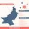Pakistan - Asia Country Map. Covid-29, Corona Virus Map Infographic Vector Template EPS 10