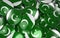 Pakistan Badges Background - Pile of Pakistani Flag Buttons.