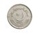 Pakistan five rupee coin on a white isolated background