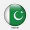 Pakistan flag in circle shape.