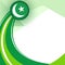 Pakistan flag themed patriotic green background