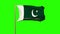 Pakistan flag with title waving in the wind