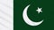 Pakistan flag waving cloth background, loop