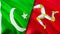 Pakistan and Isle of Man flags. 3D Waving flag design. Pakistan Isle of Man flag, picture, wallpaper. Pakistan vs Isle of Man