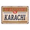 Pakistan Karachi Symbol. rusty sign Round Design Stamp Travel and Business Vector.