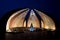 Pakistan Monument illuminated at night Islamabad Pakistan