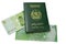 Pakistan passport with pakistani new 75 rupees currency notes