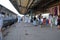 Pakistan Railways train Shalimar Express stops at Rohri Junction Station in Sindh