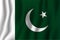 Pakistan realistic waving flag vector illustration. National country background symbol. Independence day