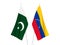 Pakistan and Venezuela flags