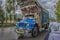 A pakistani colorful truck on the road