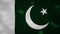 Pakistani dense flag fabric wavers, background loop