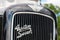 Pakruojis, Lithuania July 20 2021 - Black Austin Seven Tourer cabriolet - Front grid