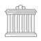 Palace Athens line icon.